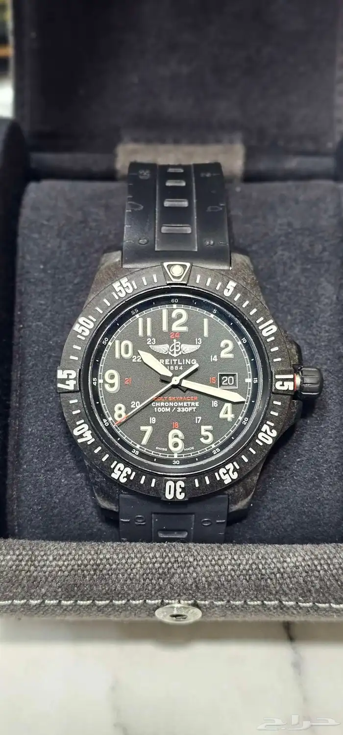 ساعه بريتلينغ متوقف انتاجها كاربون فايبر Breitling carbon 2