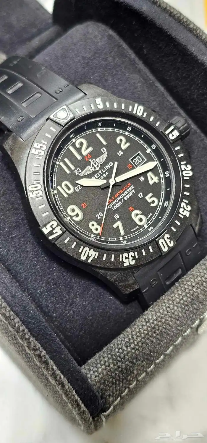 ساعه بريتلينغ متوقف انتاجها كاربون فايبر Breitling carbon 3