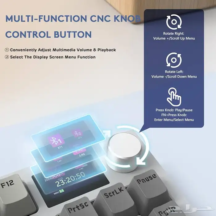 لوحة مفاتيح ميكانيكية لاسلكية RK86 RGB 75   كيبورد 2