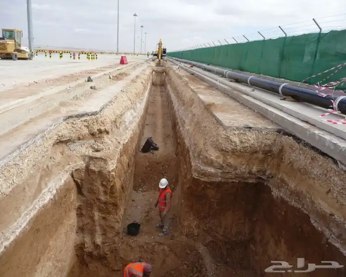 مقاول حفر طرنشات تمديد مواسير وكيابل ومناهل 1