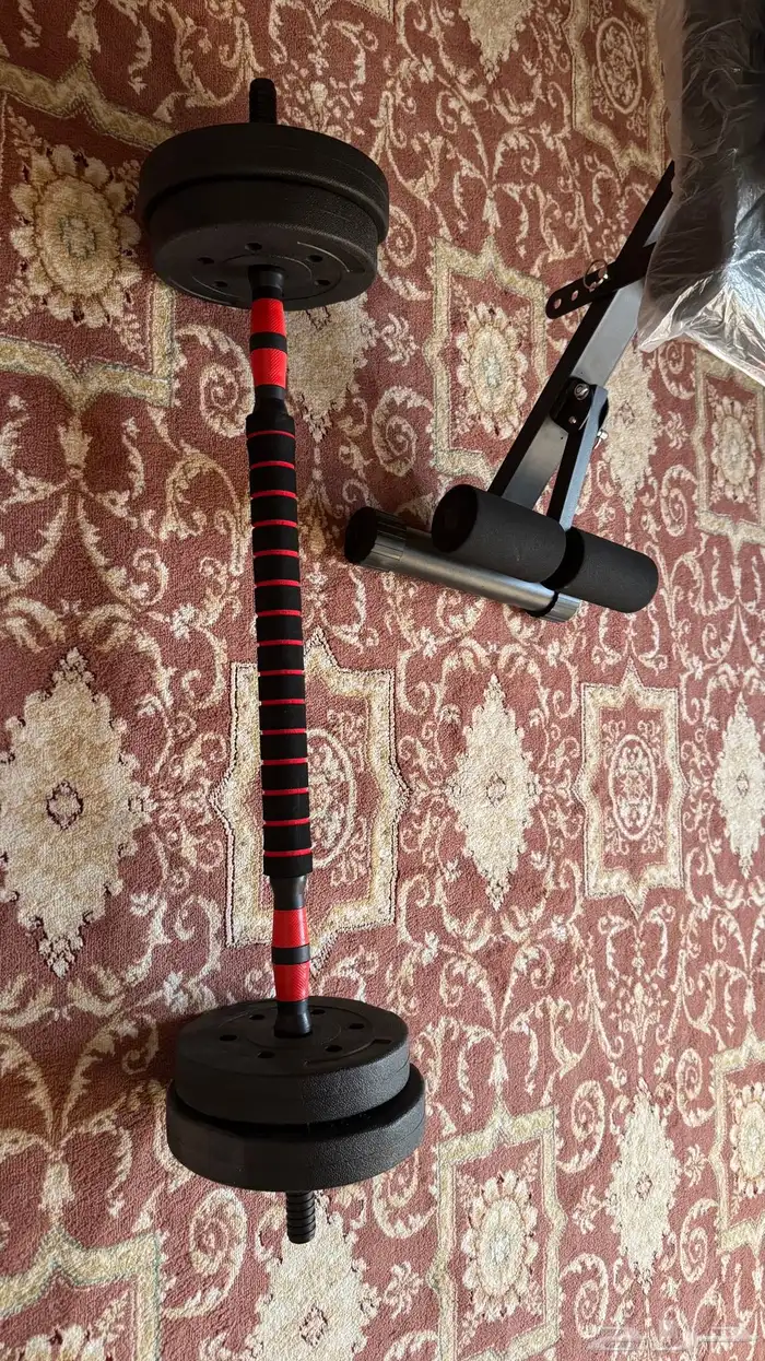 كرسي تمرين ( بينش ) واثقال دمبل وزن 30 كيلو 0