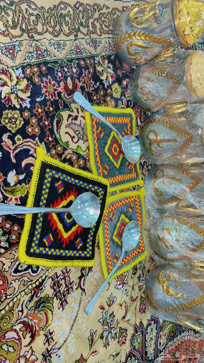 زينة مشب كامله دلال وبراريد وسكريات ومباخر 4