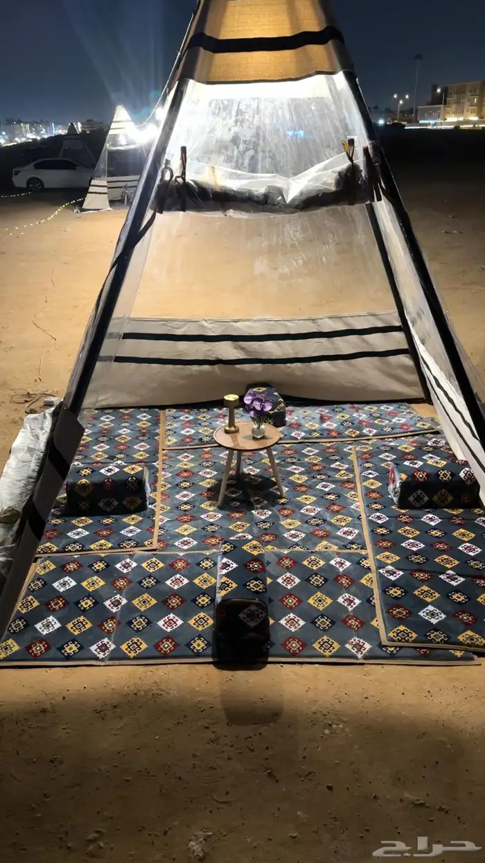 تاجير وتركيب خيام متنقلة شكل اهرامات تكفي لعدد خمس اشخاص 1