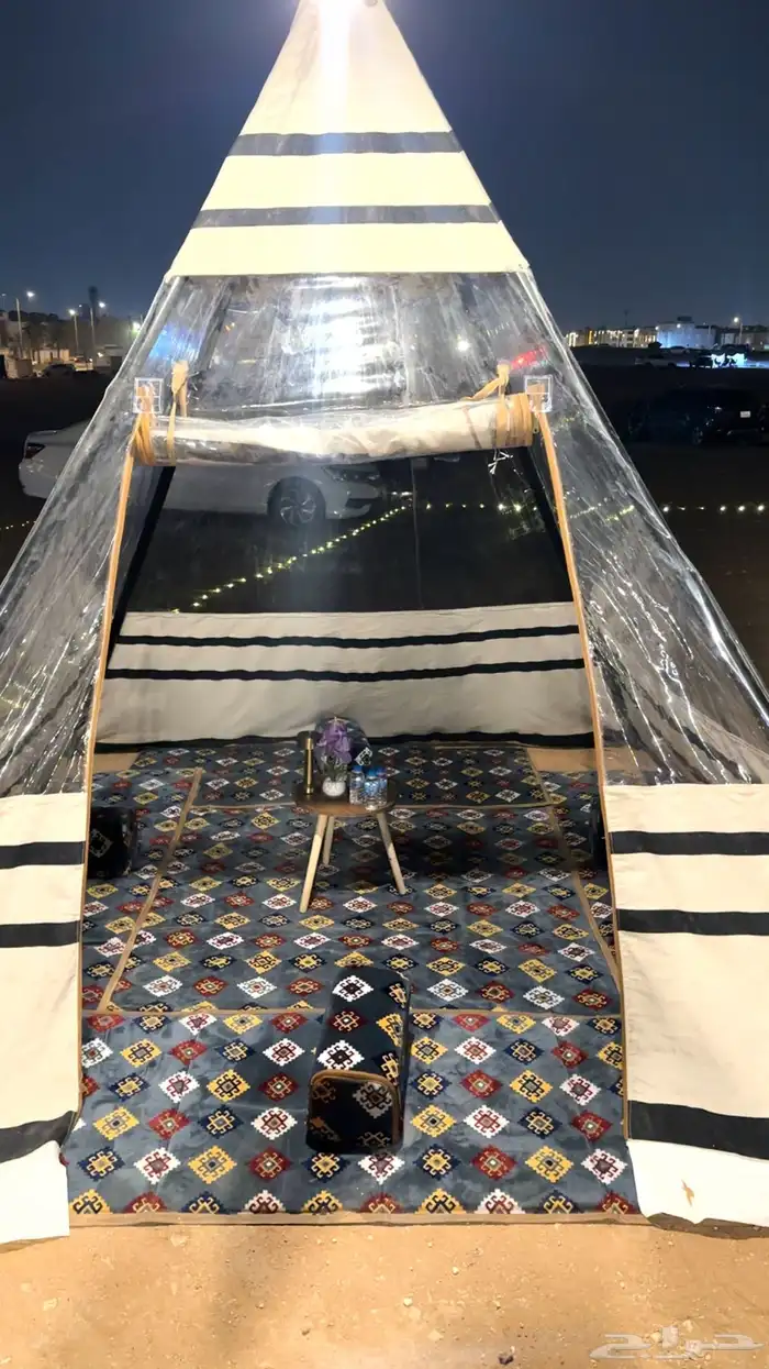 تاجير وتركيب خيام متنقلة شكل اهرامات تكفي لعدد خمس اشخاص 3