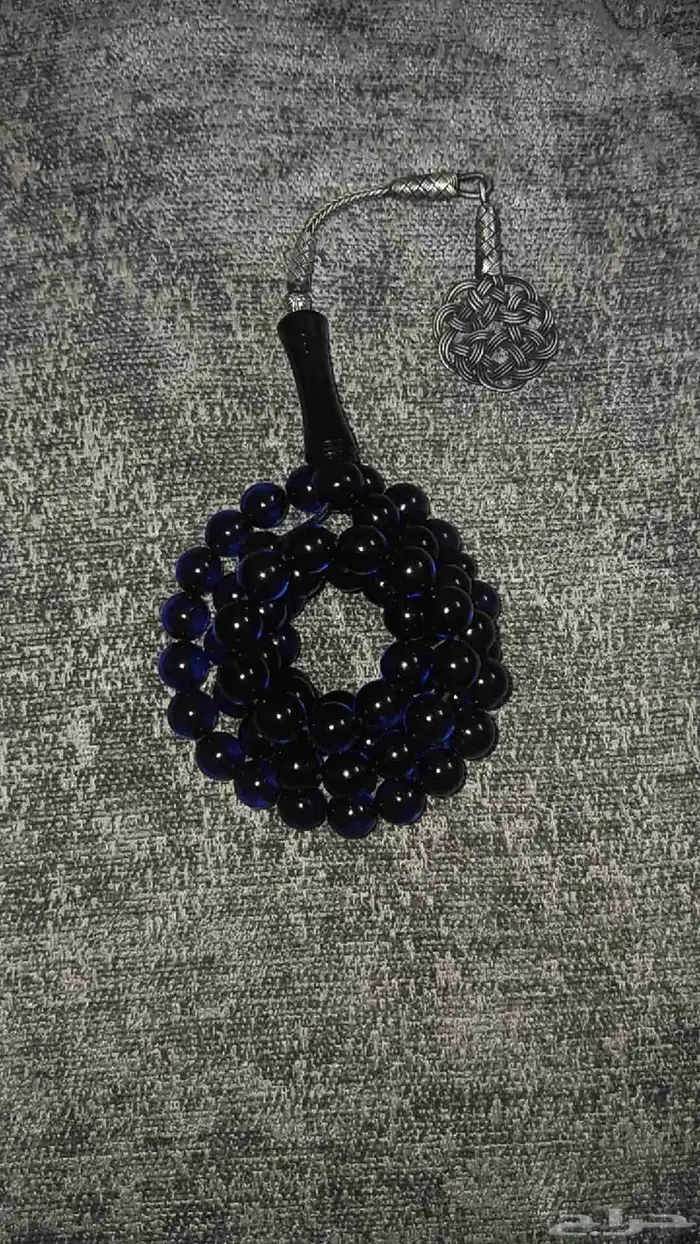 سبحه النوع بكلايت مع طرابزونه فضه عيار 1000 ويتغير لونه ازرق 0