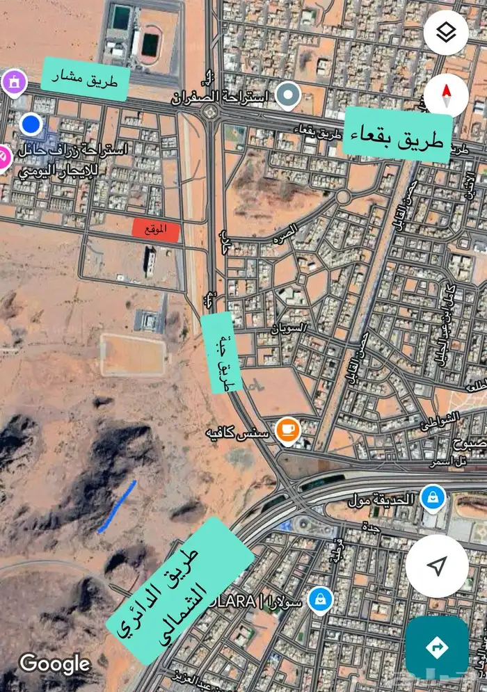 ارض استثمارية مساحة 13 آلف وعلى اربع شوارع في طرق حائل 0