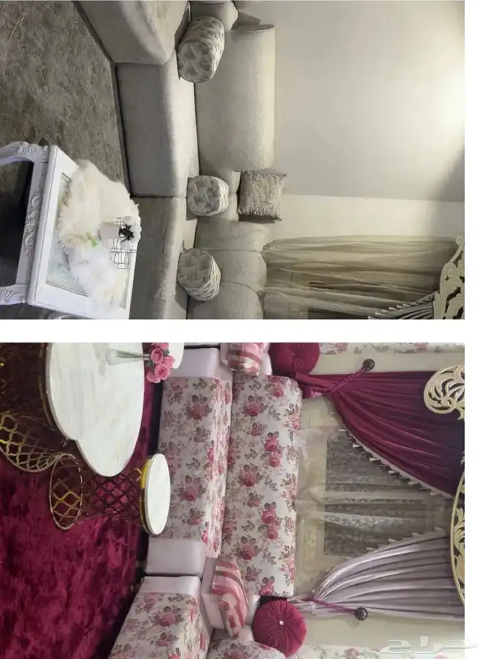 مجلسين 5 5 مع اربع ستاير وفرشتين 0