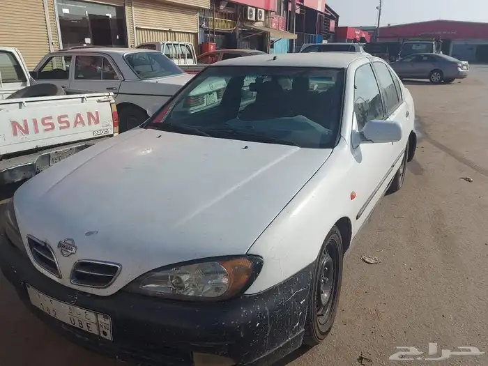 نيسان بريميرا موديل 2001 لون ابيض فحص دوري ساري بدون اللوحه 8