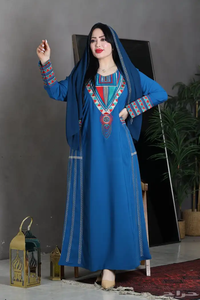 جلابيه موديل عسيري مع طرحه 3