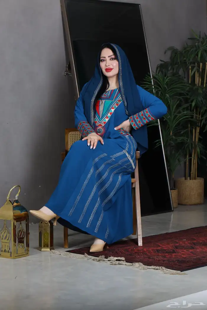 جلابيه موديل عسيري مع طرحه 2