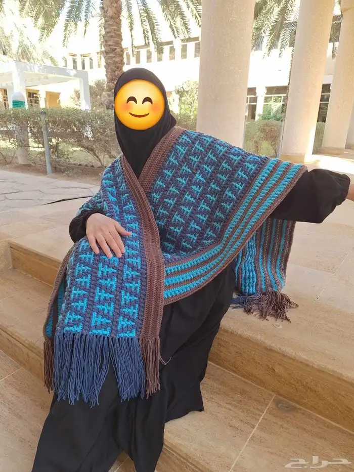 بونشو كروشيه بفن الموزيك 1