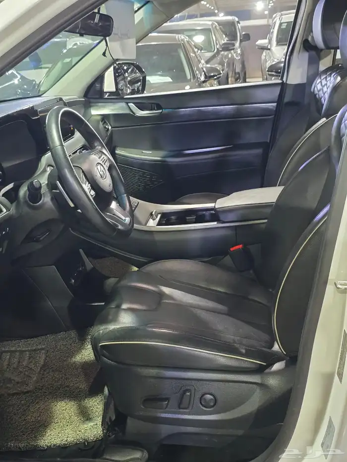 هيونداي باليسيد ابيض 2021 بنزين بطاقة جمركية وارد كوريا 7