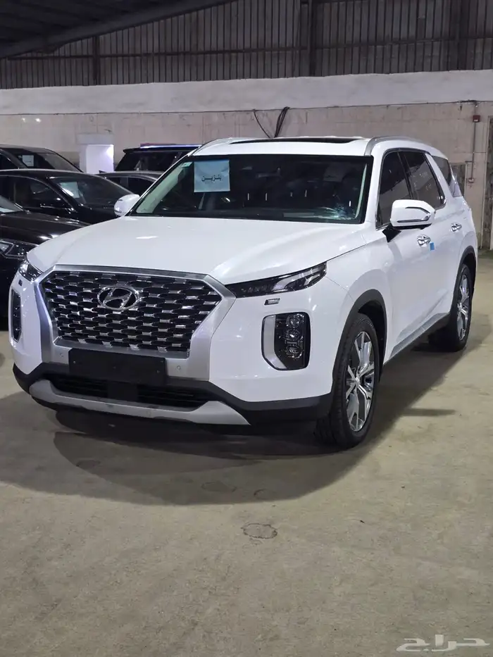 هيونداي باليسيد ابيض 2021 بنزين بطاقة جمركية وارد كوريا 2