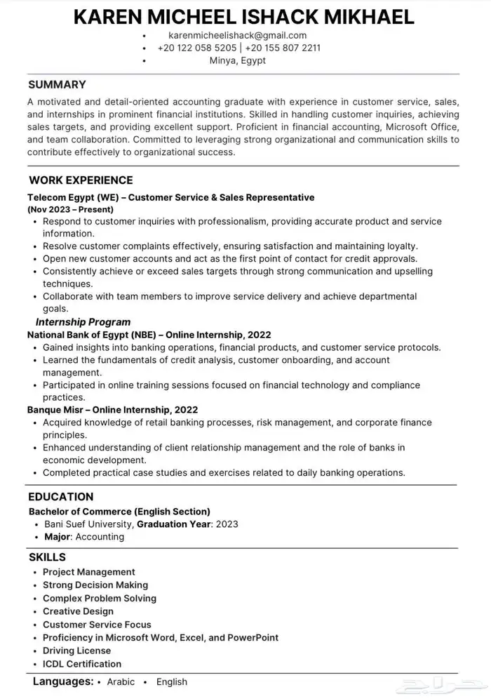 ب20 ريال فقط تقدر تسوي سيرة ذاتية cv بنظام ال Ats 4