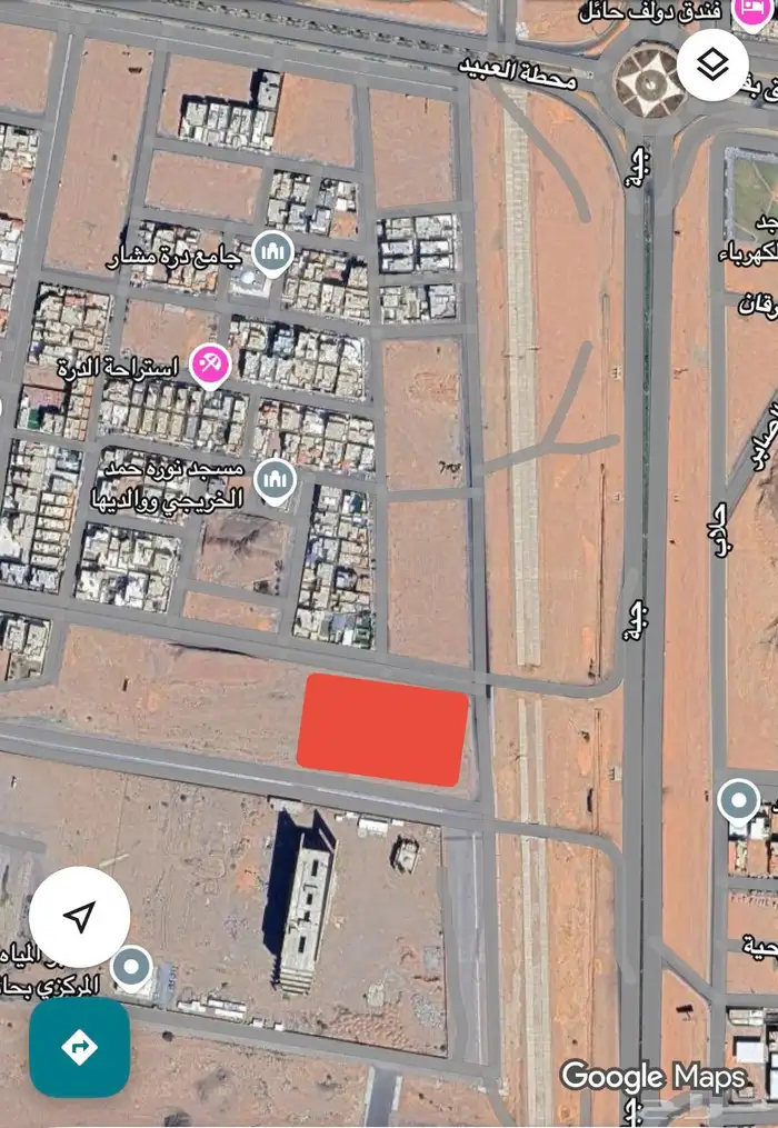 ارض استثمارية مساحة 13 آلف وعلى اربع شوارع في طرق حائل 1