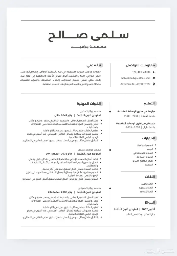تصميم سيره ذاتيه بشكل احترافي نضام(ATS)واقل سعر . 2