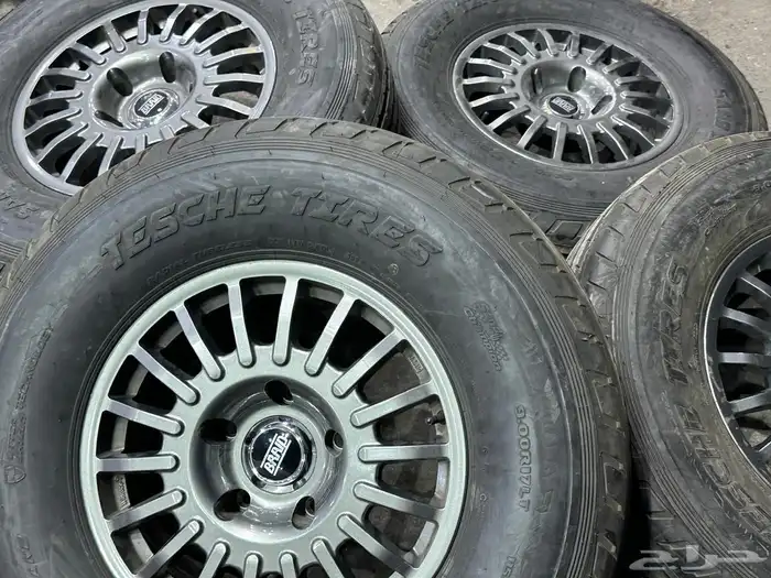 جنوط برايد 5 مسمار مع كفرات شاهين مقاس 17 جيب 9