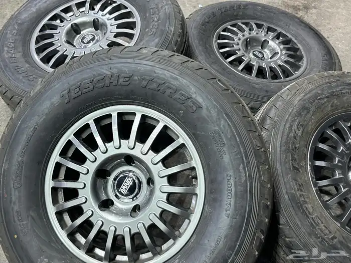 جنوط برايد 5 مسمار مع كفرات شاهين مقاس 17 جيب 3