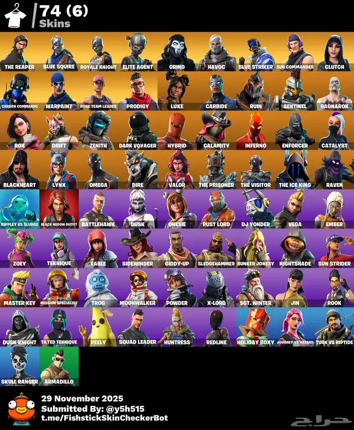 حساب ربع سيزون تو وسيزون ثري مع سكنات التويتش ضمان مدى 0