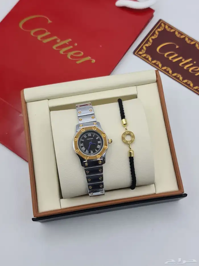 طقم نسائي سواره مع ساعه كارتير 7