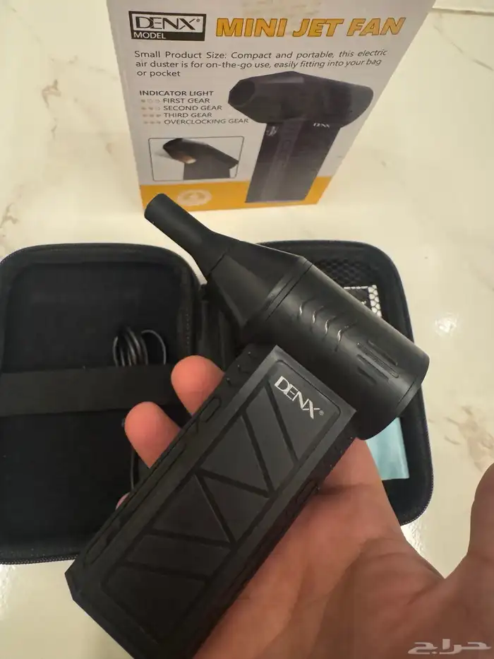 منفاخ هواء قوي ببطاريه شحن تايب سي مع شنطه لحفظ الجهاز 4