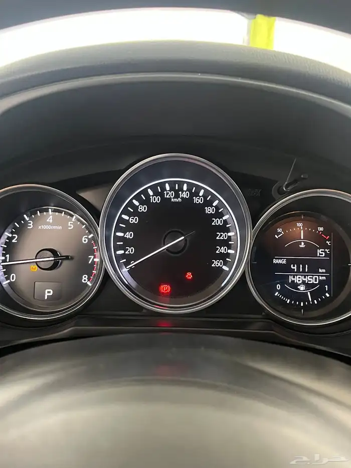 مازدا6 الممشي148اللون ابيض الداخليه بيج نظيف جدا 0