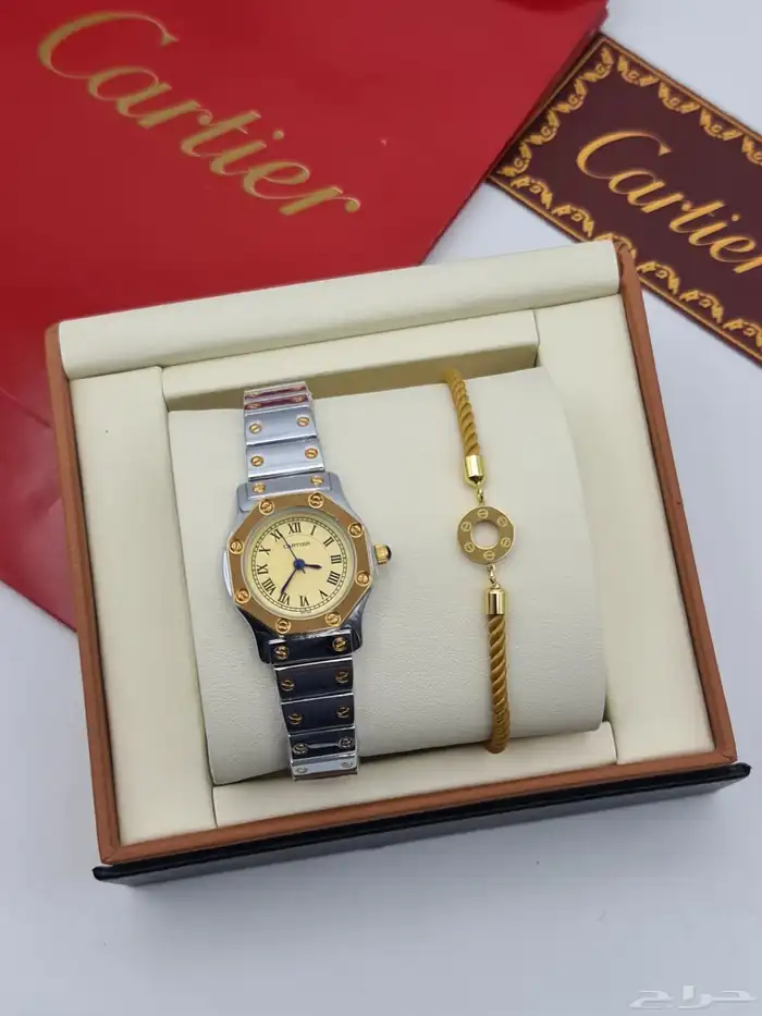 طقم نسائي سواره مع ساعه كارتير 5
