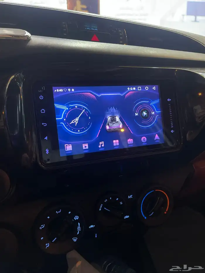 شاشة أندرويد راكبه على هايلكس 2023 نفس مقاس الوكاله 0