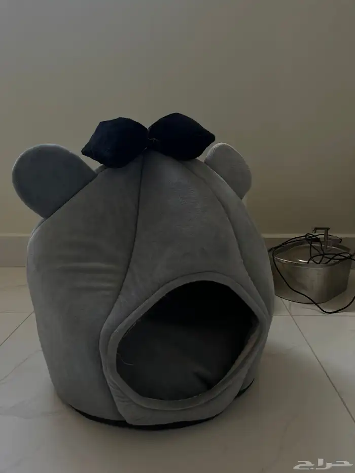 اغراض قطط خيمة للحيوانات نافوره مياه وموزع طعام وبيت قطط 2