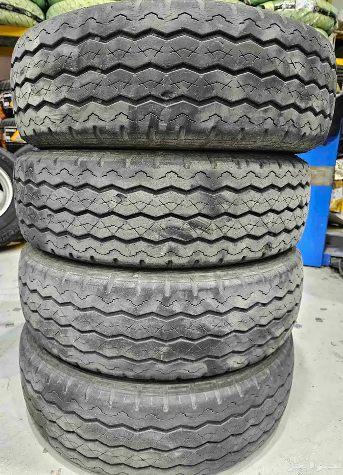 طقم كفرات جنط 15 مستخدم بهن ربع عمر اوكثر شوي 3