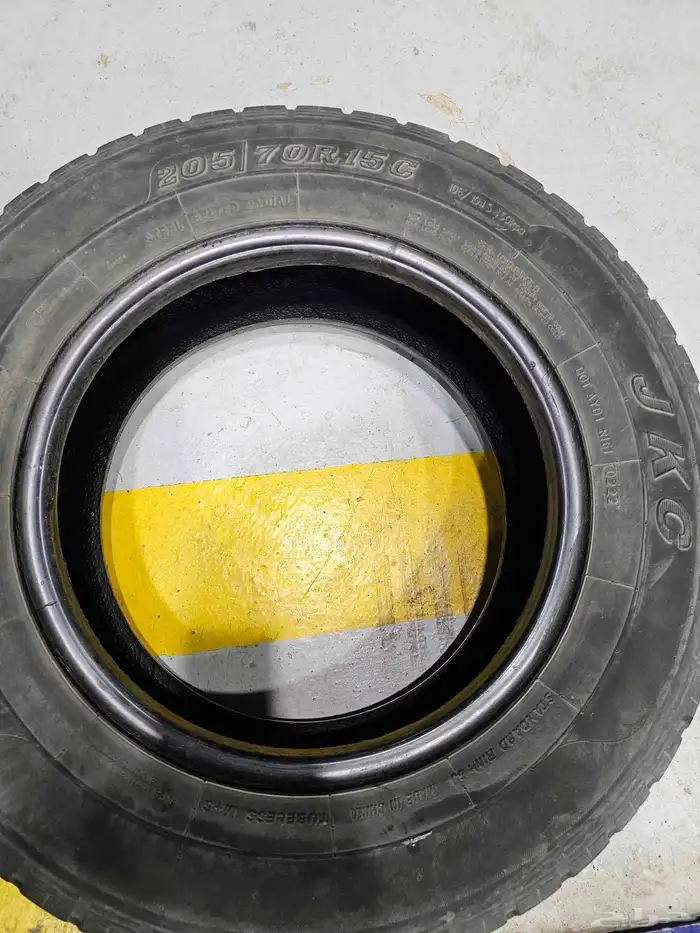 طقم كفرات جنط 15 مستخدم بهن ربع عمر اوكثر شوي 5