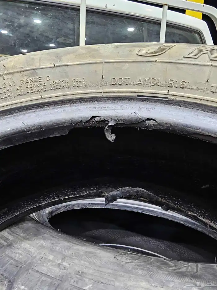 طقم كفرات جنط 15 مستخدم بهن ربع عمر اوكثر شوي 4