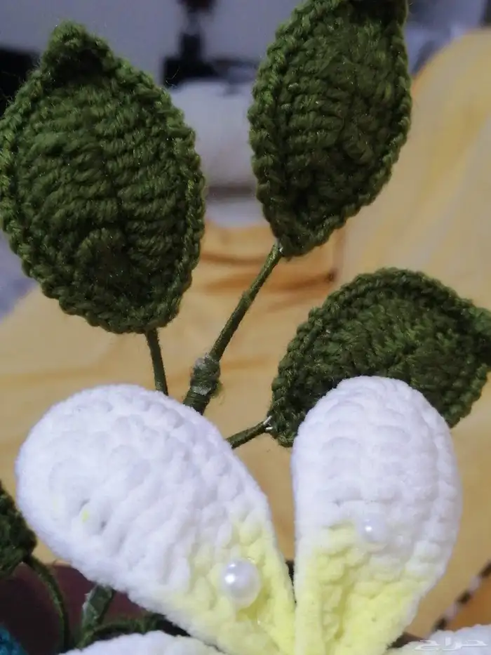 باقة ورد مع دمية بخيوط الصوف 3