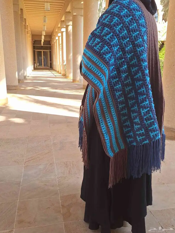 بونشو كروشيه بفن الموزيك 3