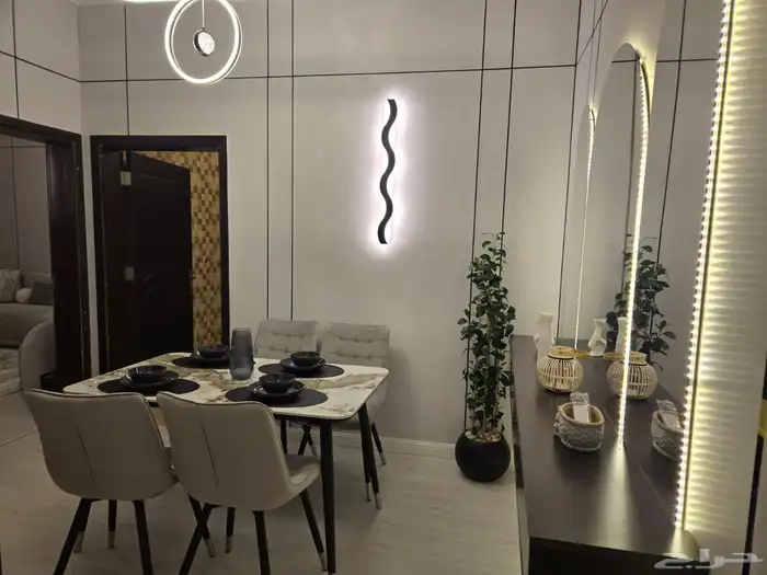 شقة مفروشة جديدة اول ساكن من غرفتين وصالة بحي الروضة 2