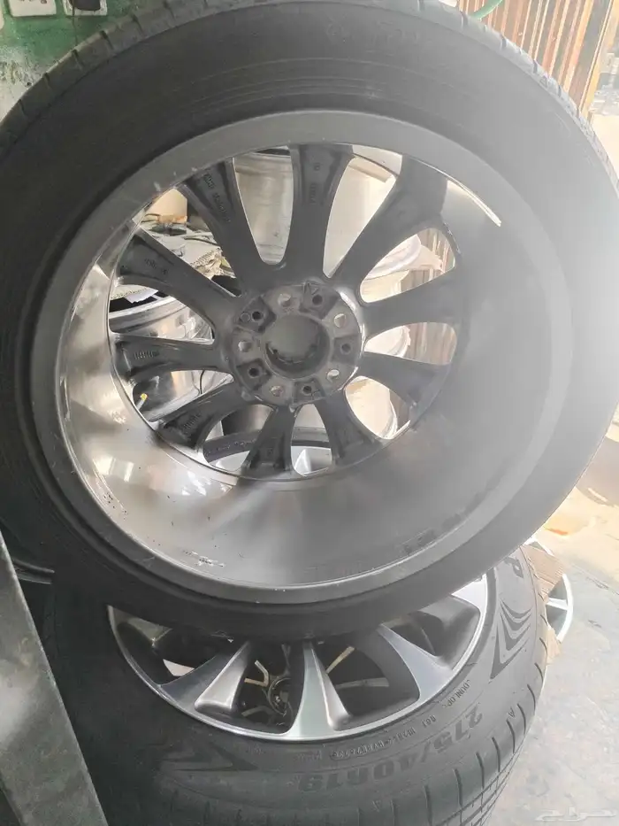 جنوط BMW مقاس 19 اصلي وكاله موديل 2015 نضيف مره شبه جديد 7