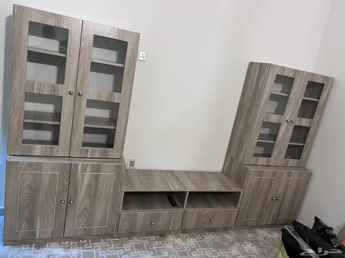 سرير ودلب ودولبيب خشب مكان شاشة 15