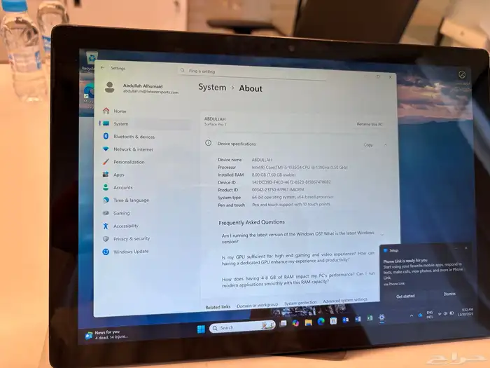 مايكروسوفت سيرفس 7 برو 256 جيجا 5