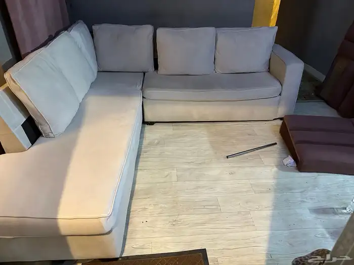 كنب حرف L نظيف جدا للصاله ثلاثه قطع 2