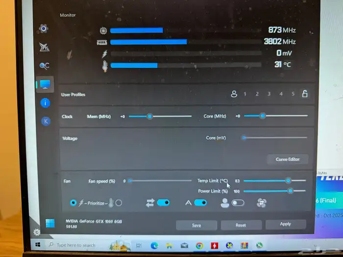 للبيع كرت شاشة asus gtx1060 ومعالج i5-7600 3