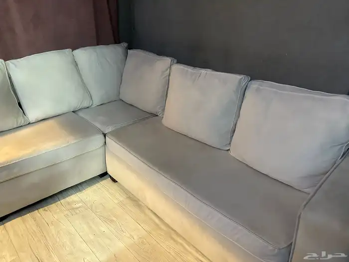 كنب حرف L نظيف جدا للصاله ثلاثه قطع 0