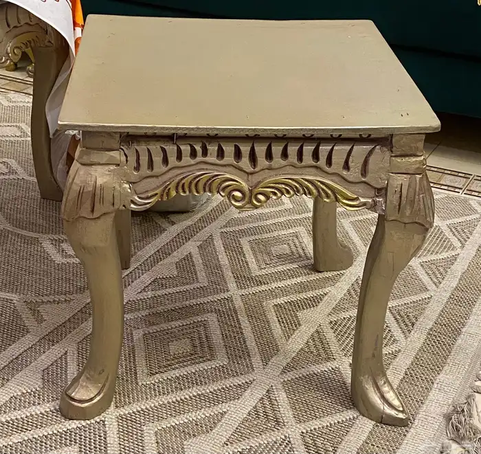 طقم كنب خشب محفر ثقيل مع طاولات 7