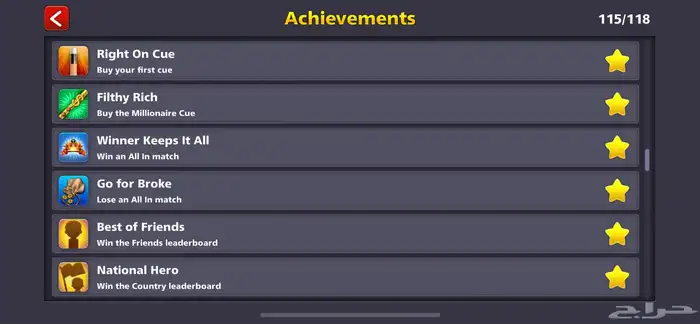 حساب بلياردو الشخصي الأقوى لفل 618 إطار 100 فلل اوبشن 4