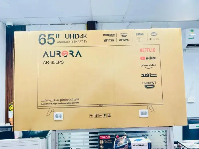 الحق العرض شاشة 65 بوصة ارورا سمارت 4k 0