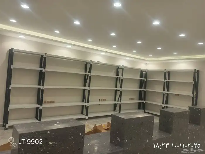 رفوف مستودعات.رفوف مكاتب عمق 40 رفوف صيدليات .بضاعع.جوده.واس 1
