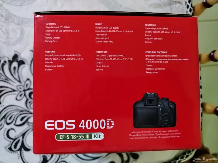 لاب توب hp كاميرا canon 4000D 5