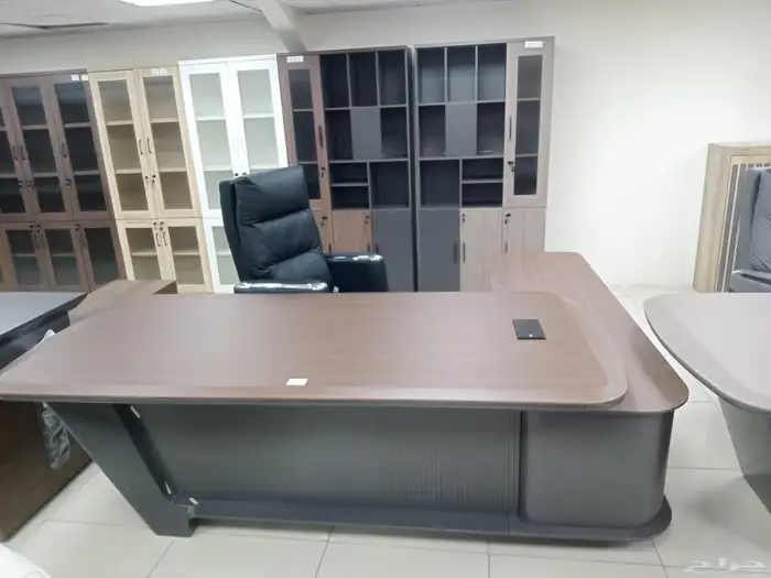 مكاتب مودرن حق مدير طقم كامل فخم مع دولاب طاولة شائي 4