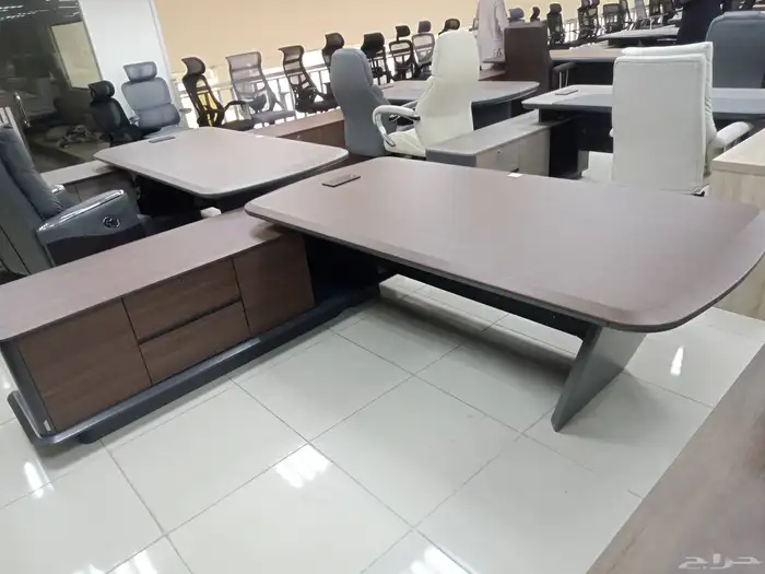 مكاتب مودرن حق مدير طقم كامل فخم مع دولاب طاولة شائي 7
