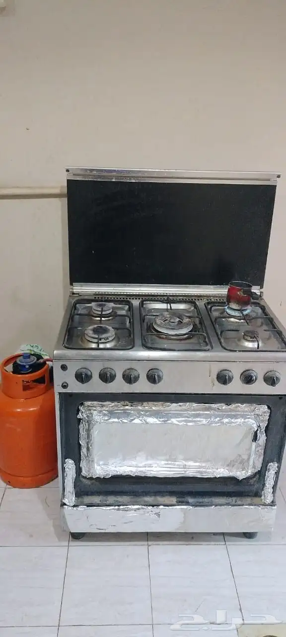 بوتوجاز غاز خمس عيون مع فرن بدون يد لباب الفرن أداء جيد جدا 2