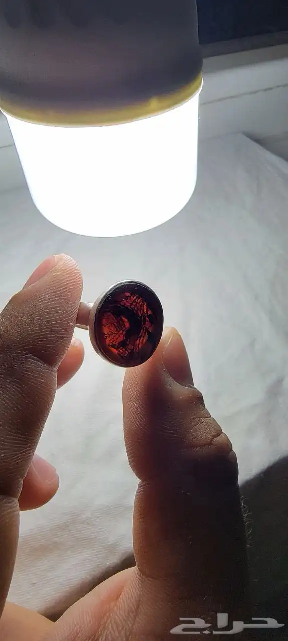 خاتم عقيق كبدي مشجر فاخر 1